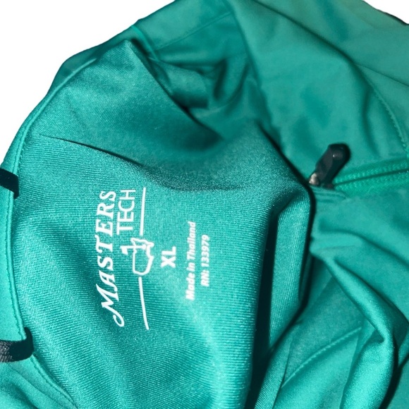 Men Masters tech quarter zip green golf vest size XL - Picture 6 of 7